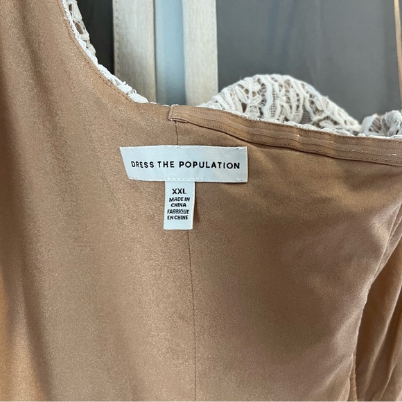 Dress the Population Magnolia One Shoulder Off-White Lace XXL Wedding Bridal EUC - Picture 8 of 15